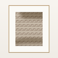 Warm Earth Watercolor-wash Line Art Print  – Limited Edition