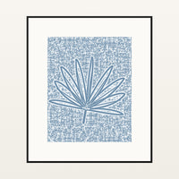 Coastal Chalk Palm Frond Motif – Limited Edition Motif Art Print — Black gallery mat