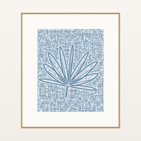 Coastal Chalk Palm Frond Motif – Limited Edition Motif Art Print — Natural gallery mat