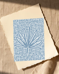 Coastal Chalk Palm Frond Motif – Limited Edition Motif Art Print — Paper/edge detail