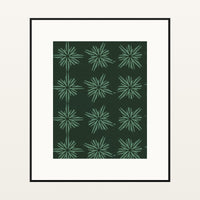 Cool Ocean Art Deco – Limited Edition Art Deco Art Print — Black gallery mat