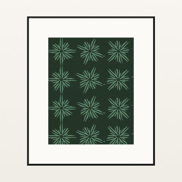 Cool Ocean Art Deco – Limited Edition Art Deco Art Print — Black gallery mat