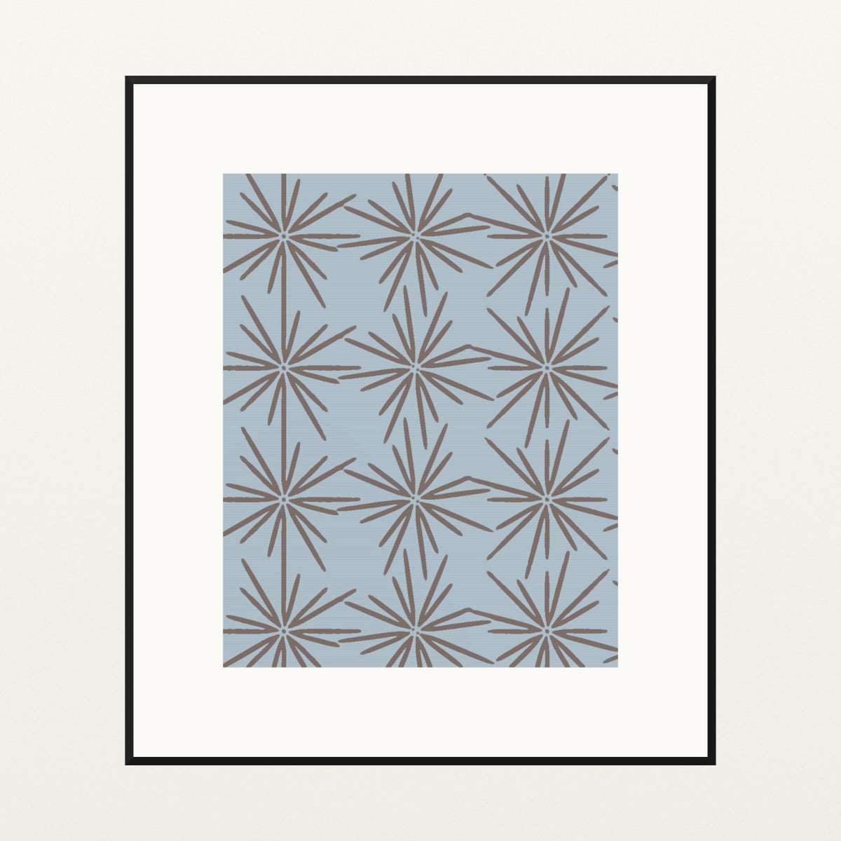 Cool Ocean Art Deco – Limited Edition Art Deco Art Print — Black gallery mat