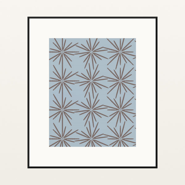 Cool Ocean Art Deco – Limited Edition Art Deco Art Print — Black gallery mat