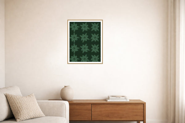 Cool Ocean Art Deco – Limited Edition Art Deco Art Print — Living room lifestyle
