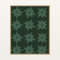 Cool Ocean Art Deco – Limited Edition Art Deco Art Print — Floating natural frame
