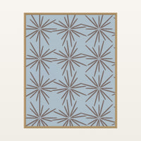 Cool Ocean Art Deco – Limited Edition Art Deco Art Print — Floating natural frame