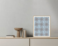 Cool Ocean Art Deco – Limited Edition Art Deco Art Print — Grey wall with bowl