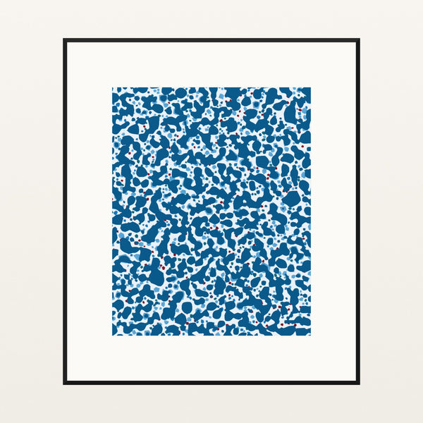 Cool Ocean Terrazzo – Signed 50-Edition Giclée Print for Gallery Walls — Black gallery mat