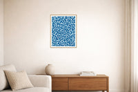 Cool Ocean Terrazzo – Signed 50-Edition Giclée Print for Gallery Walls — Living room lifestyle