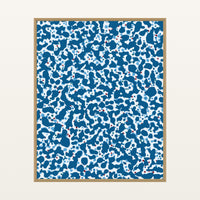 Cool Ocean Terrazzo – Signed 50-Edition Giclée Print for Gallery Walls — Floating natural frame