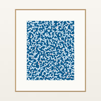 Cool Ocean Terrazzo – Signed 50-Edition Giclée Print for Gallery Walls — Natural gallery mat