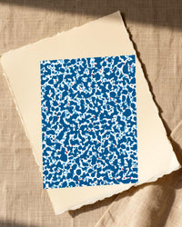 Cool Ocean Terrazzo – Signed 50-Edition Giclée Print for Gallery Walls — Paper/edge detail