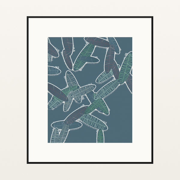 Cool Ocean Tropical – Signed 50-Edition Giclée Print for Gallery Walls — Black gallery mat