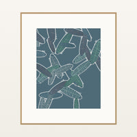 Cool Ocean Tropical – Signed 50-Edition Giclée Print for Gallery Walls — Natural gallery mat
