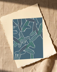 Cool Ocean Tropical – Signed 50-Edition Giclée Print for Gallery Walls — Paper/edge detail