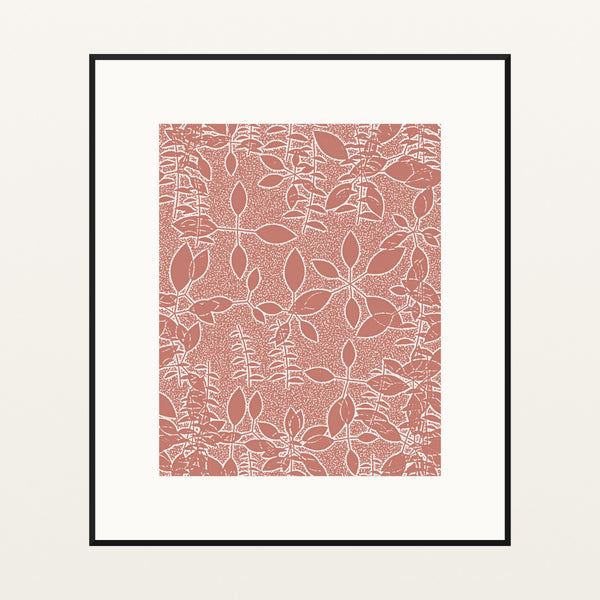 Coral Sand Botanical – Signed 50-Edition Giclée Print for Gallery Walls — Black gallery mat