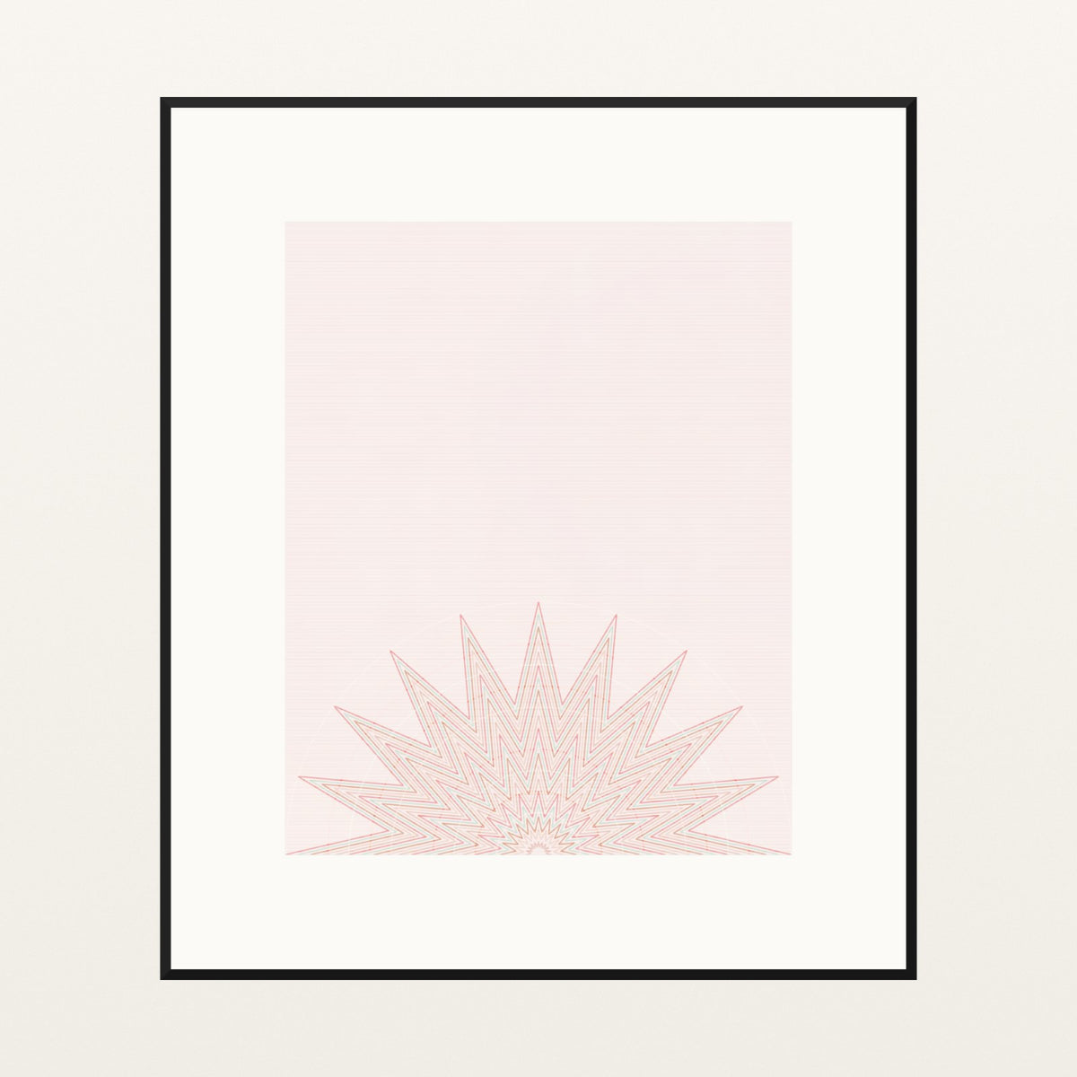 Coral Sand Ombré Gradient – Signed 50-Edition Giclée Print for Gallery Walls — Black gallery mat