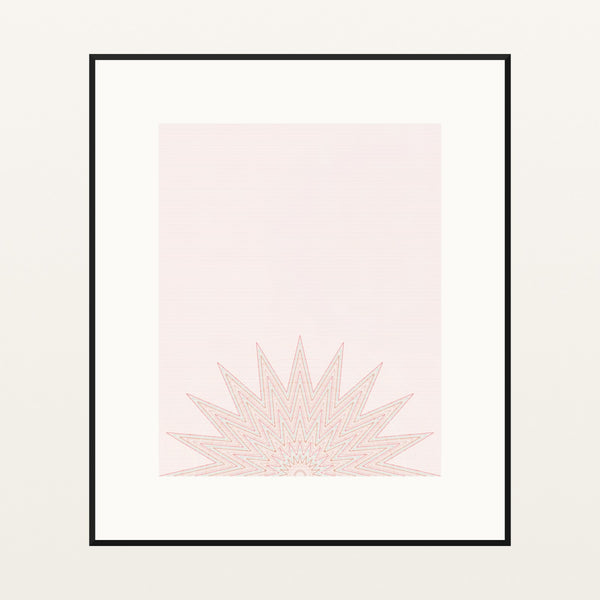 Coral Sand Ombré Gradient – Signed 50-Edition Giclée Print for Gallery Walls — Black gallery mat