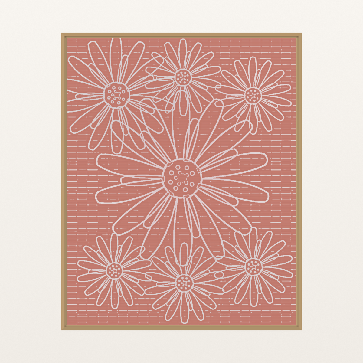 Coral Sand Watercolor Sunflowers Wash Art Print