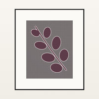Dark Pastel Eucalyptus Painterly – Premium Painterly Wall Art Print — Black gallery mat