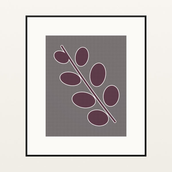 Dark Pastel Eucalyptus Painterly – Premium Painterly Wall Art Print — Black gallery mat