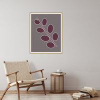 Dark Pastel Eucalyptus Painterly – Premium Painterly Wall Art Print — Reading nook