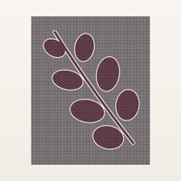 Dark Pastel Eucalyptus Painterly – Premium Painterly Wall Art Print — Unframed flat preview