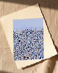 Indigo Terrazzo – Signed 50-Edition Giclée Print for Gallery Walls