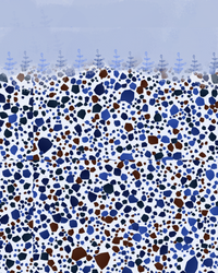 Indigo Terrazzo – Signed 50-Edition Giclée Print for Gallery Walls