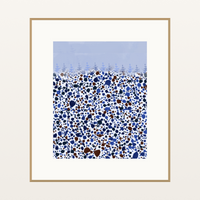 Indigo Terrazzo – Signed 50-Edition Giclée Print for Gallery Walls