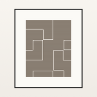 Driftwood Geometric Line Wall Art