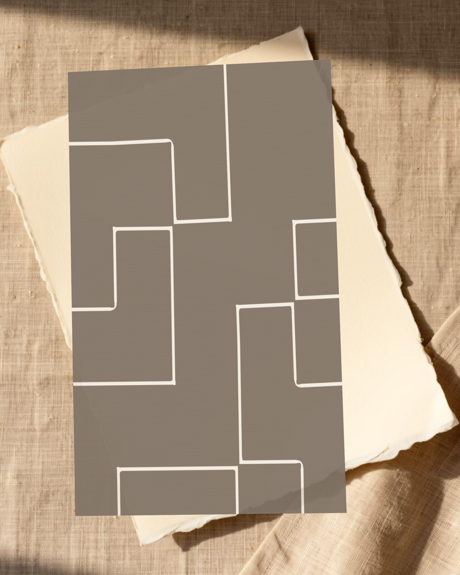 Driftwood Geometric Line Wall Art — room scene