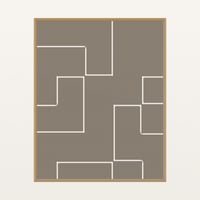 Driftwood Geometric Line Wall Art