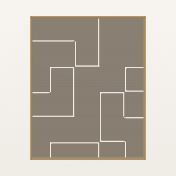 Driftwood Geometric Line Wall Art