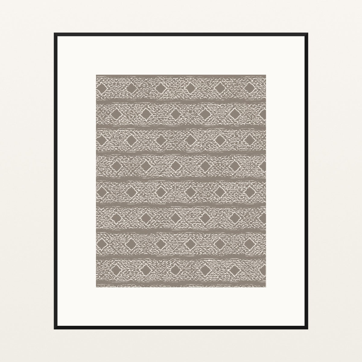 Driftwood Ikat Weave – Limited Edition Ikat Weave Art Print — Black gallery mat