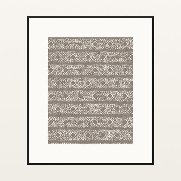 Driftwood Ikat Weave – Limited Edition Ikat Weave Art Print — Black gallery mat