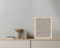Driftwood Ikat Weave – Limited Edition Ikat Weave Art Print — Grey wall with bowl
