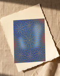 Driftwood Sunflower Etched Line Art Painterly: