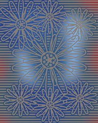 Driftwood Sunflower Etched Line Art Painterly: