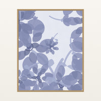 Dusty Periwinkle Ombré Gradient – Premium Ombré Gradient Wall Art Print — Floating natural frame