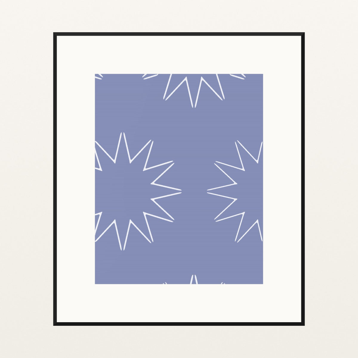 Dusty Periwinkle Ombré Gradient – Signed 50-Edition Giclée Print for Gallery Walls — Black gallery mat