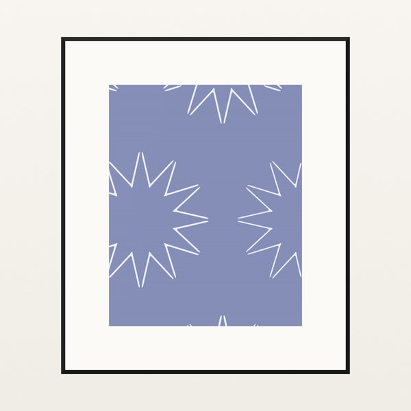 Dusty Periwinkle Ombré Gradient – Signed 50-Edition Giclée Print for Gallery Walls — Black gallery mat