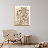 Earth Pigments Etched Line Art – Signed 50-Edition Giclée Print for Gallery Walls — Reading nook