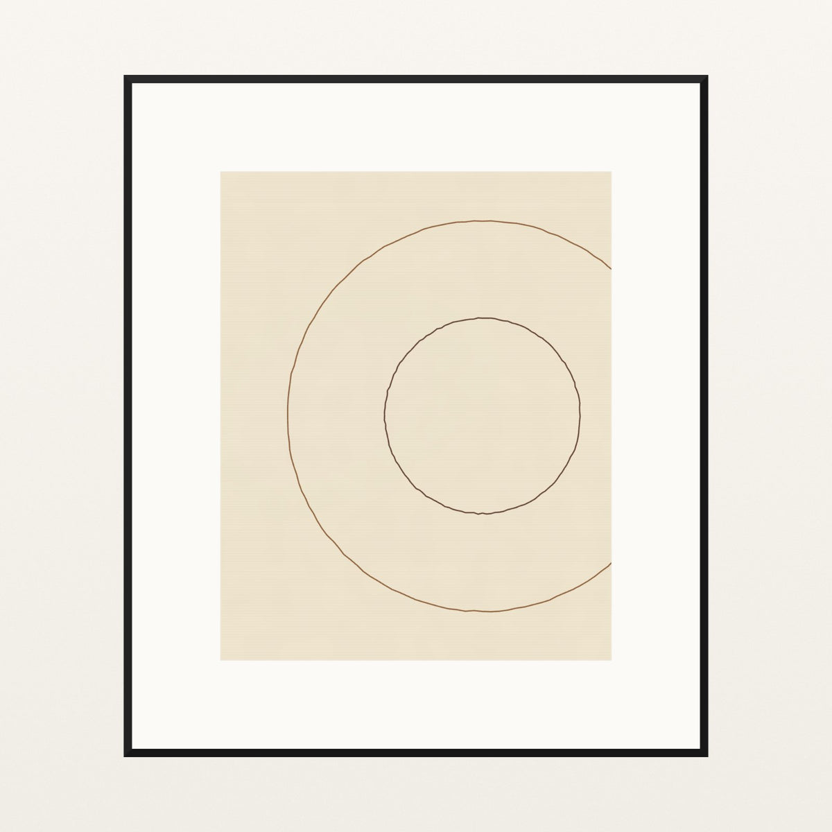 Earth Pigments Geometric – Premium Geometric Wall Art Print — Black gallery mat