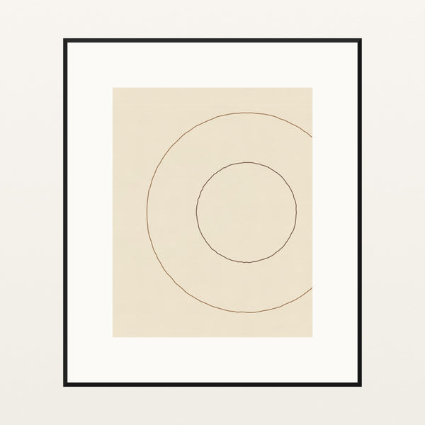 Earth Pigments Geometric – Premium Geometric Wall Art Print — Black gallery mat