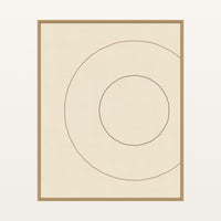 Earth Pigments Geometric – Premium Geometric Wall Art Print — Floating natural frame