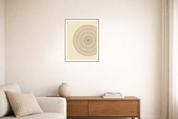 Earth Pigments Geometric – Signed 50-Edition Giclée Print for Gallery Walls — Living room lifestyle