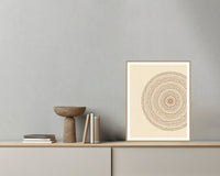 Earth Pigments Geometric – Signed 50-Edition Giclée Print for Gallery Walls — Grey wall with bowl