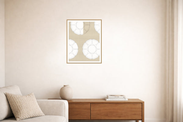 Earth Pigments Jacquard Weave – Premium Jacquard Weave Wall Art Print — Living room lifestyle